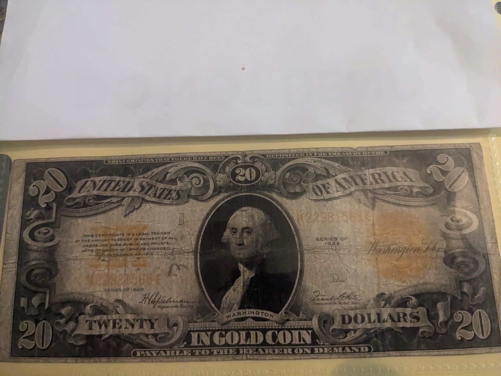 US paper currency