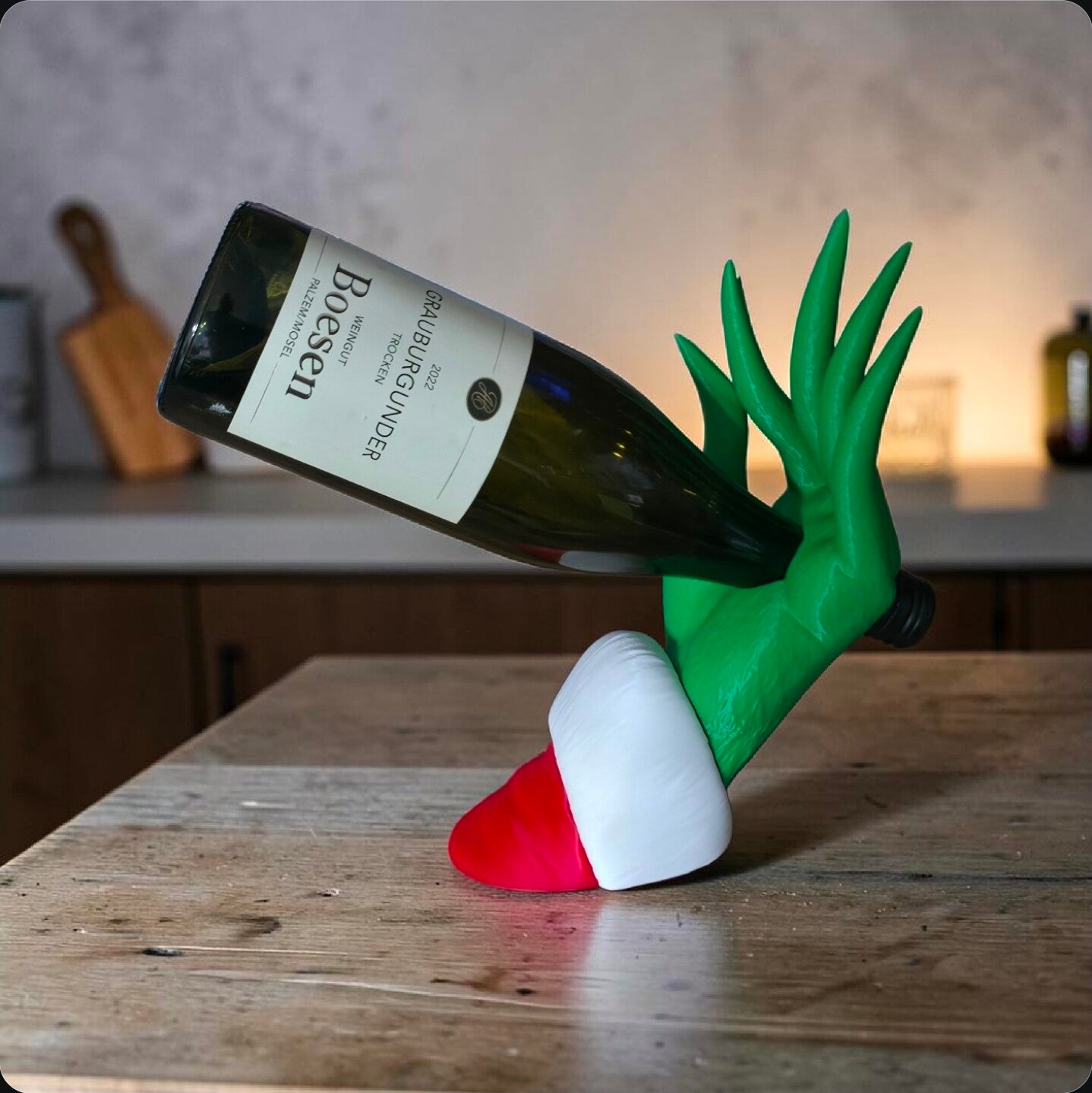 Weinflaschenhalter Grinch