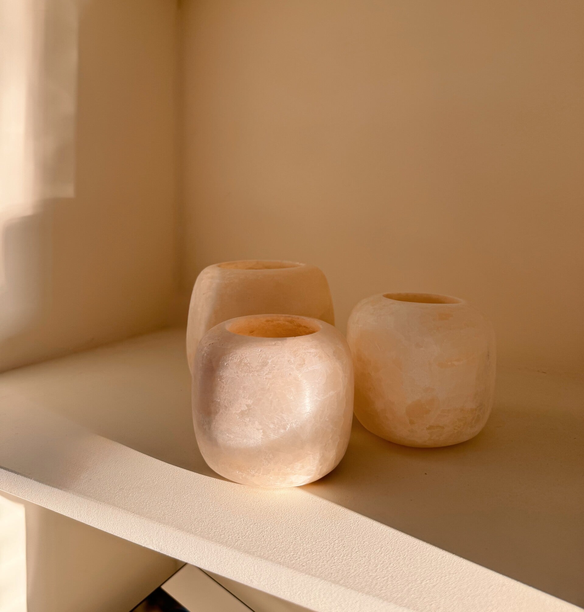 Alabaster set 1 wit rond