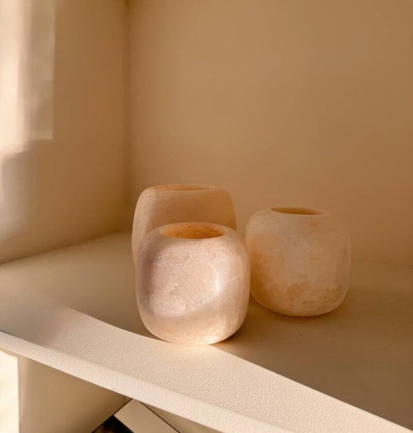 Alabaster set 1 wit rond