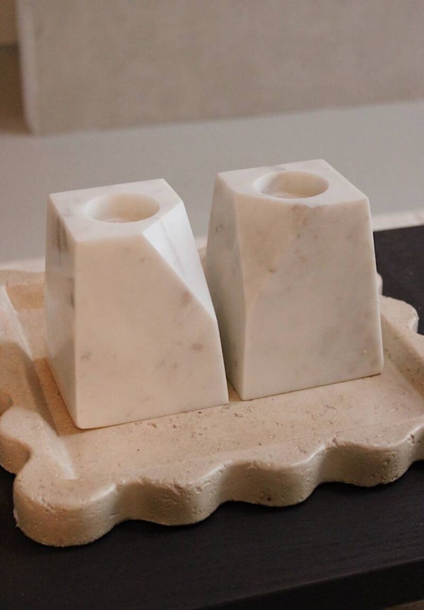 Waxinelichthouder marmer