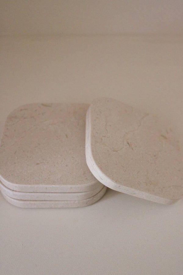 Marmeren onderzetters beige