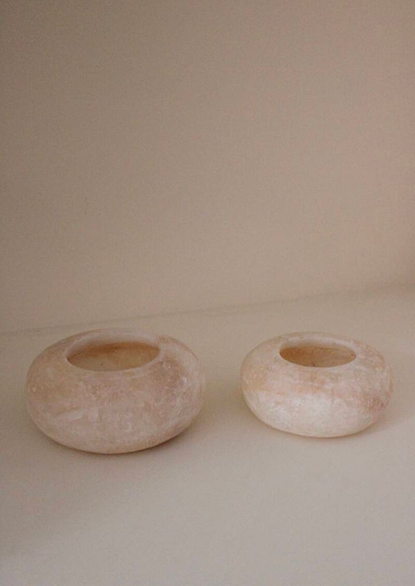 Alabaster set frisbee M + L wit