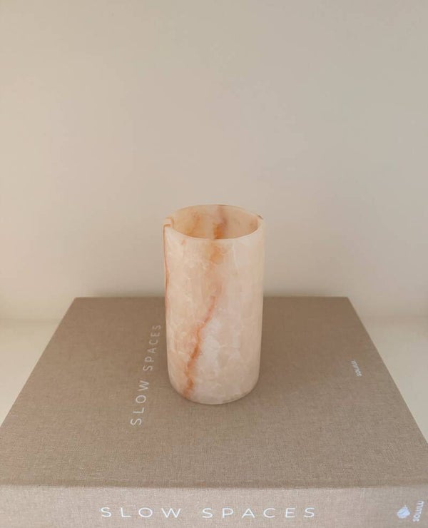 Alabaster cillinder bruin XL