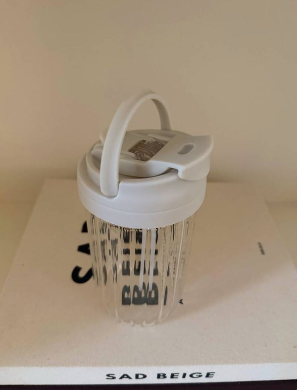 Drinkbeker Ribs beige