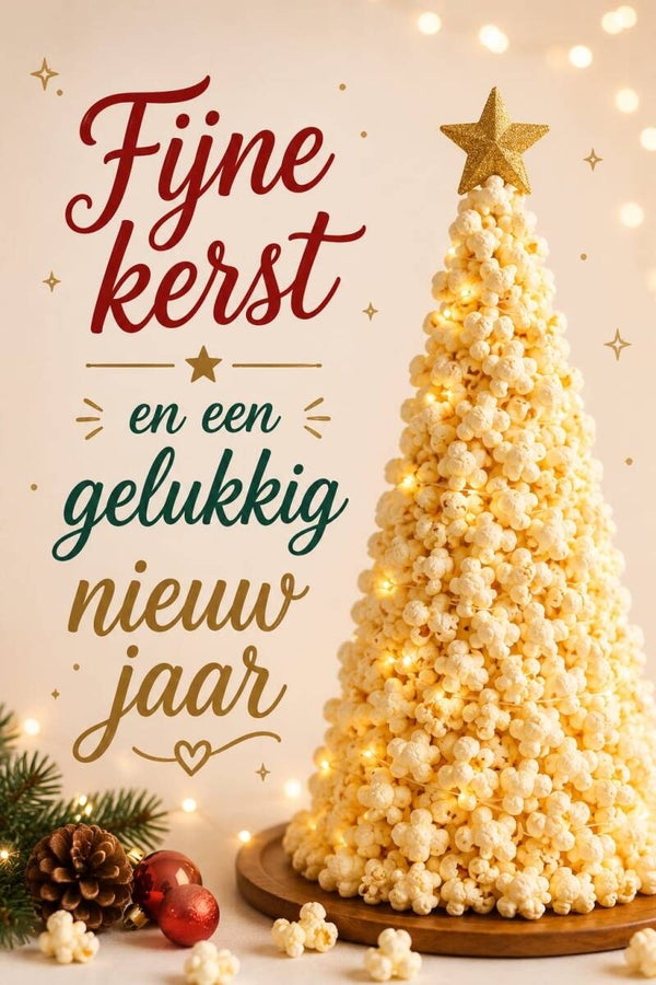 Popcorn kerst kerst boom