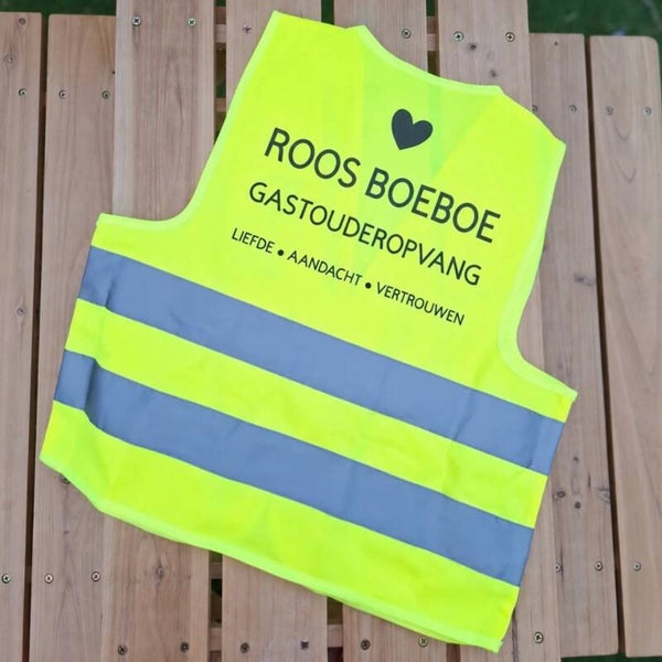 Veiligheidshesje met naam of bedrijfsnaam