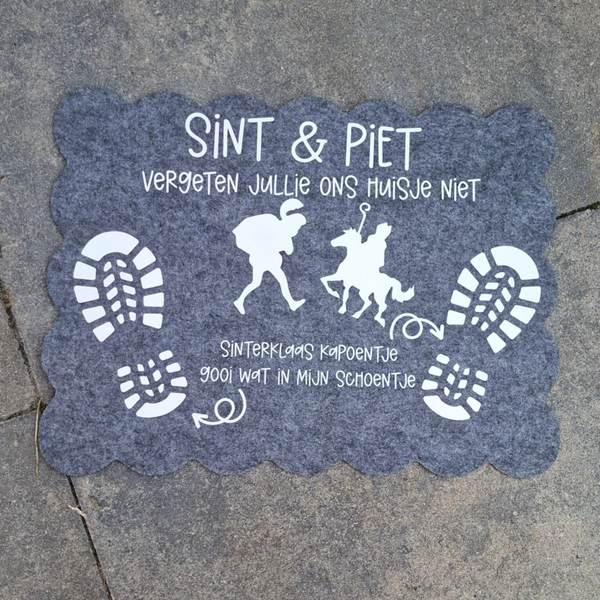 Sinterklaas Schoenzetmat voor 2 Schoenen – Laat de Sint Weten Wie Zijn Schoen Zet!