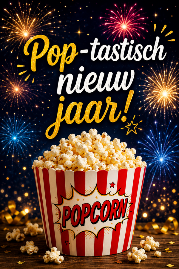 Popcorn kerst oud & nieuw / gelukkig nieuw jaar!