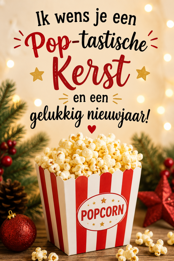 Popcorn kerst poptastische kerst