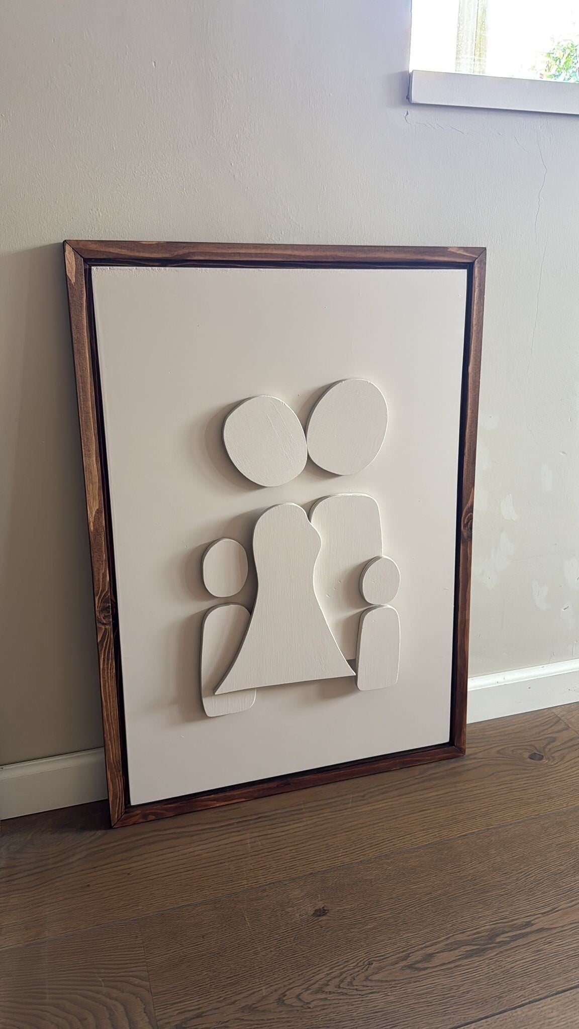 3D houten familieportret 80x60
