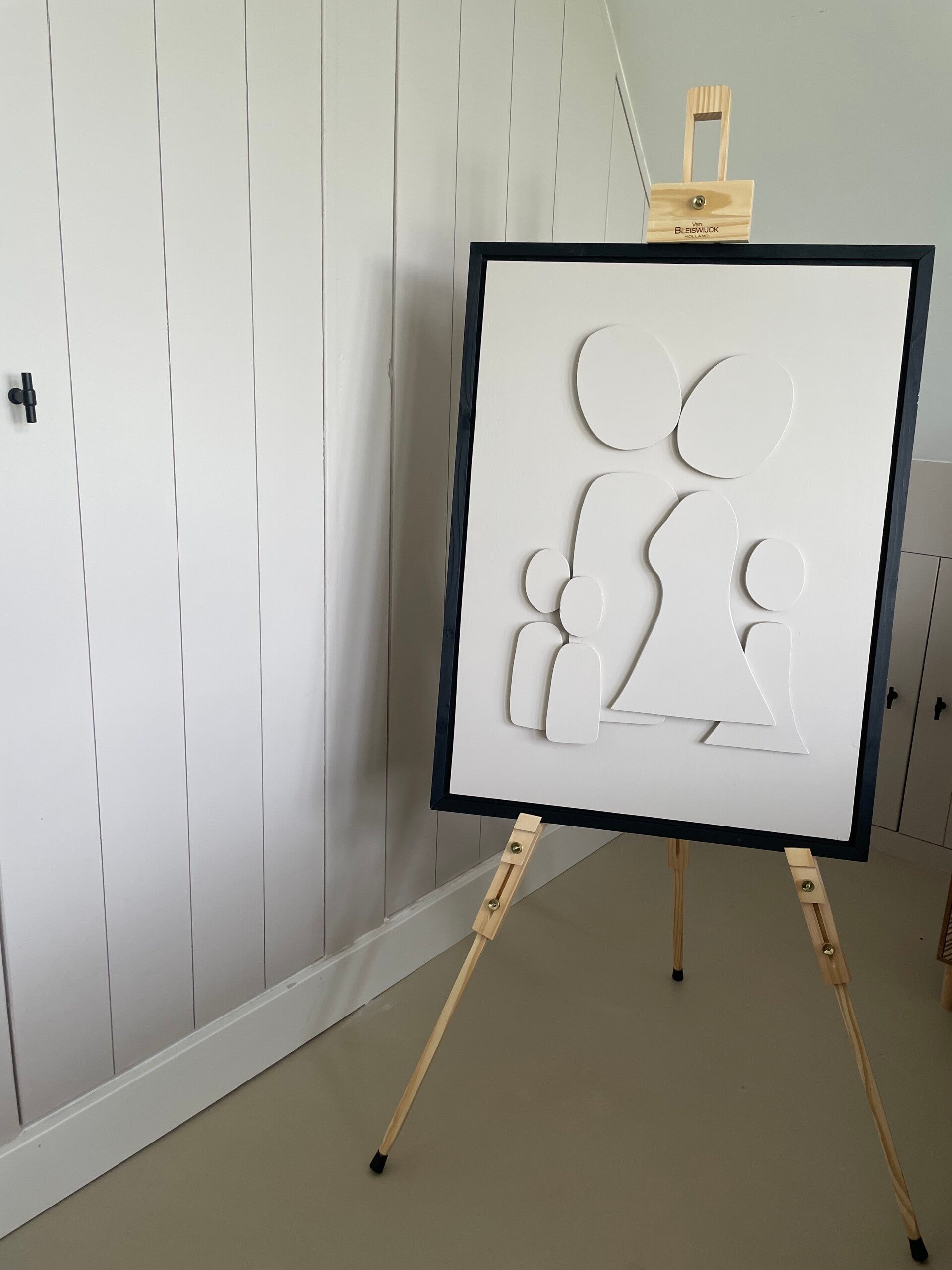 3D houten familieportret 100x70