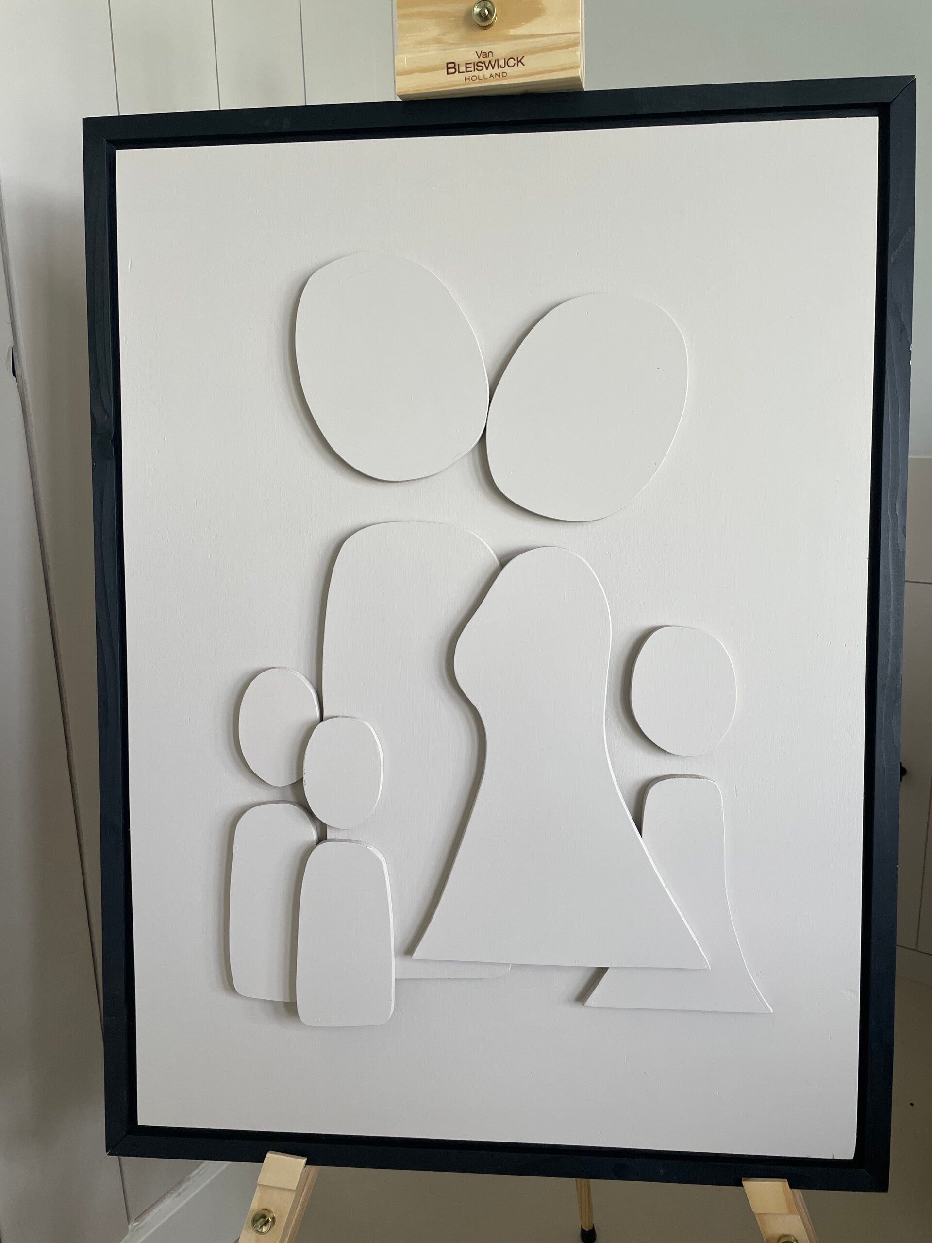 3D houten familieportret 70x50