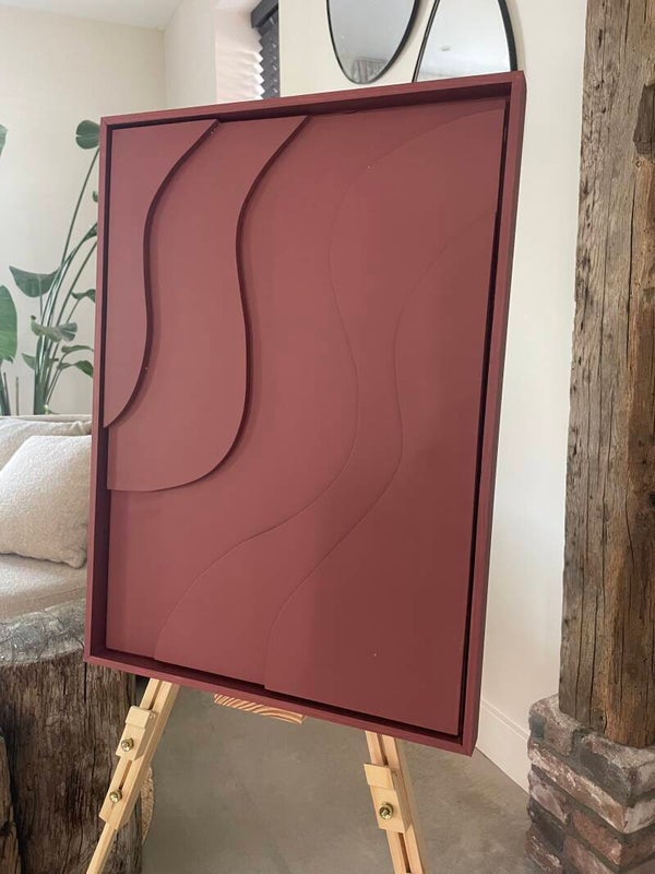 Golvende lijnen 3D schilderij 70x50