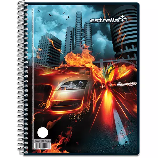 Cuaderno espiral forma francesa Estrellaraya 100 hojas