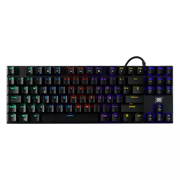 Teclado Vorago Start The Game Kb-600 Mecanico Tkl Rgb Rainbow Software Negro