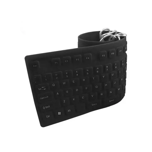 Teclado Flexible BRobotix 801935 USB Color Negro.