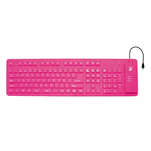 Teclado flexible GREENLEAF multimedia alámbrico 88 teclas color rosa