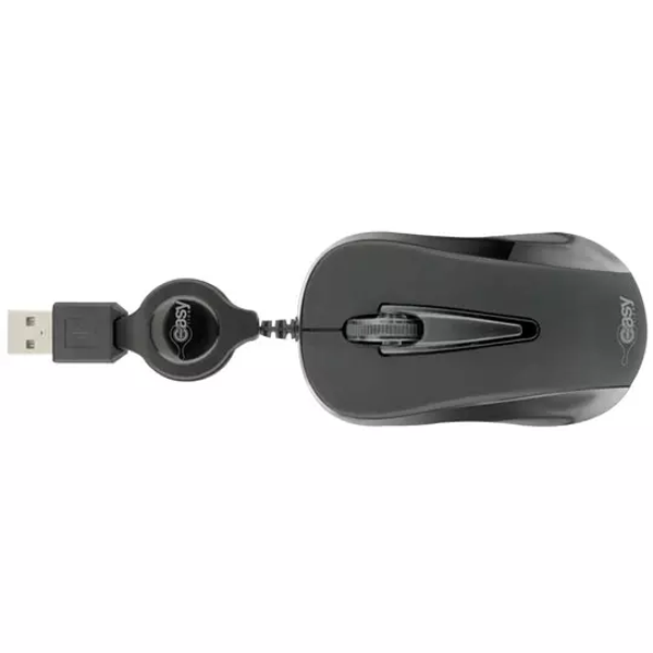 MOUSE MINI Perfect Choice óptico retráctil negro