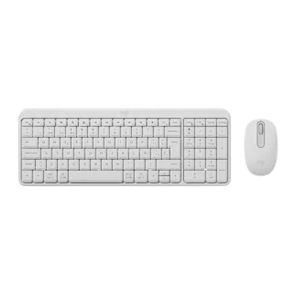 Kit Teclado y Mouse Logitech MK250 Compact Inalámbrico Bluetooth Blanco(Español)