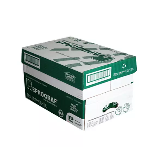 Caja de papel bond Ecologico Reprograf tamaño carta 92% de blancura 75gr.