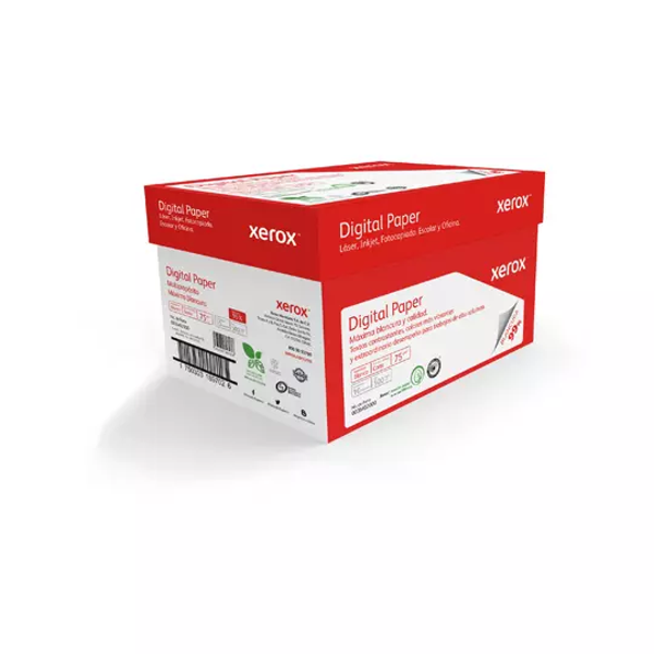 Caja de papel bond Rojo Xerox tamaño carta 99% de blancura 75gr.