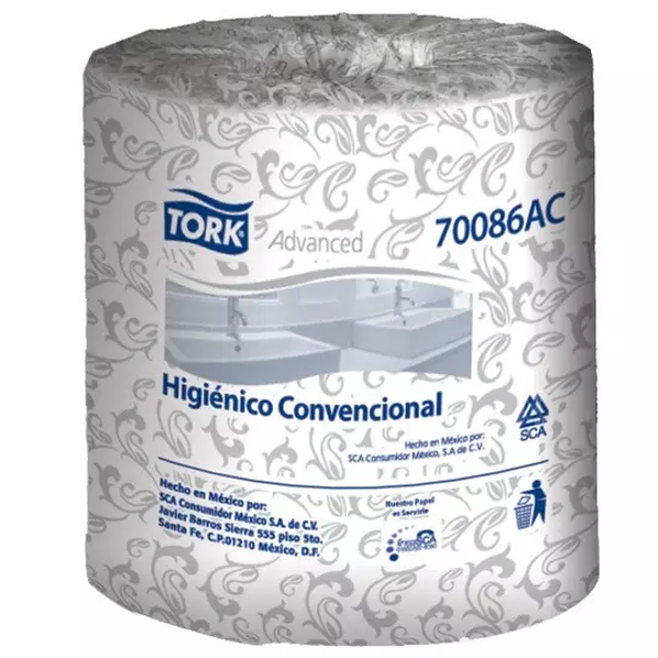 Papel Higiénico blanco Tork, colchon c/48 rollos advanced 500 hjs dobles