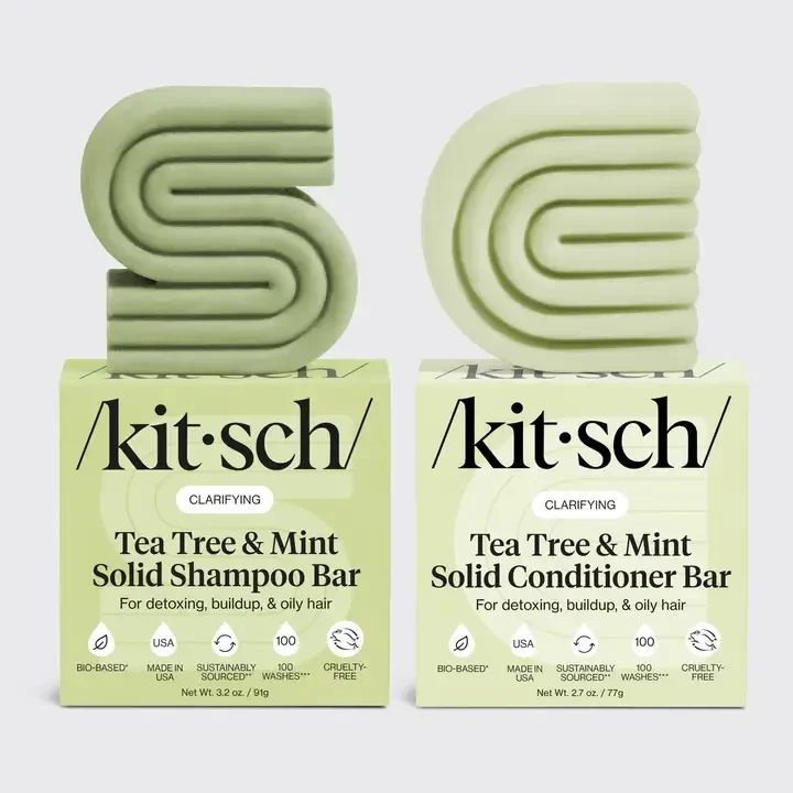 Tea Tree & Mint Clarifying Shampoo & Conditioner Bar Combo