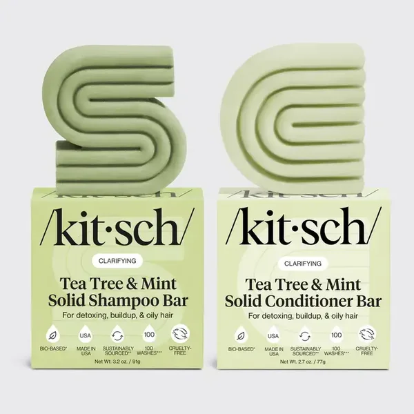 Tea Tree & Mint Clarifying Shampoo & Conditioner Bar Combo