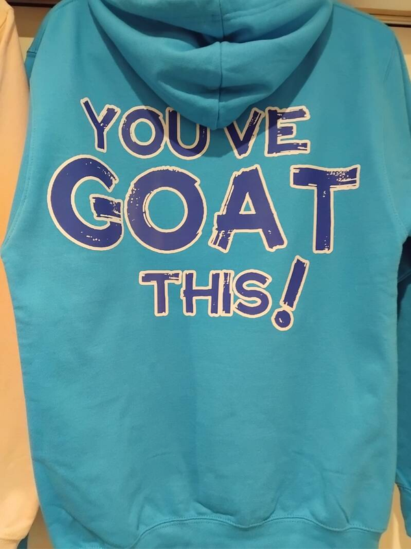 Baby blue Hoodie "You've GOAT This!"