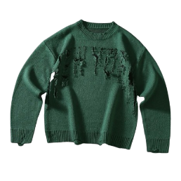 VINTAGE DISTRESSED KNIT SWEATER