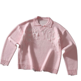 VINTAGE DISTRESSED KNIT SWEATER
