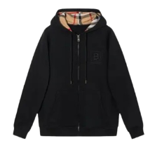 Black Burberry zip-up hoodie