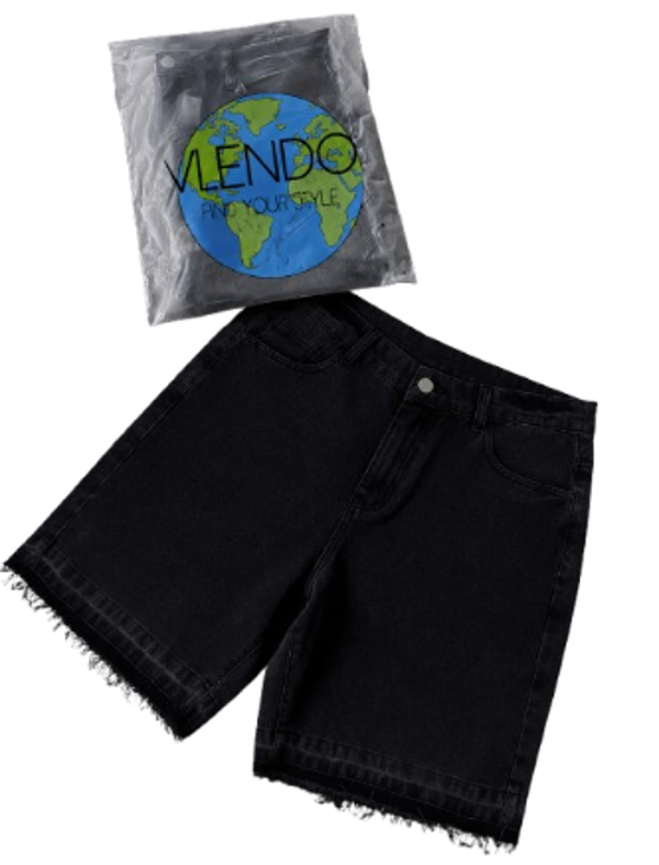 Slim Straight SHORT PANTS BLACK