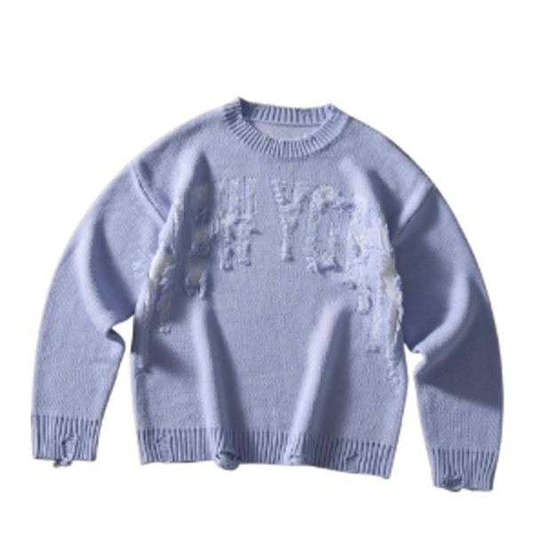 VINTAGE DISTRESSED KNIT SWEATER