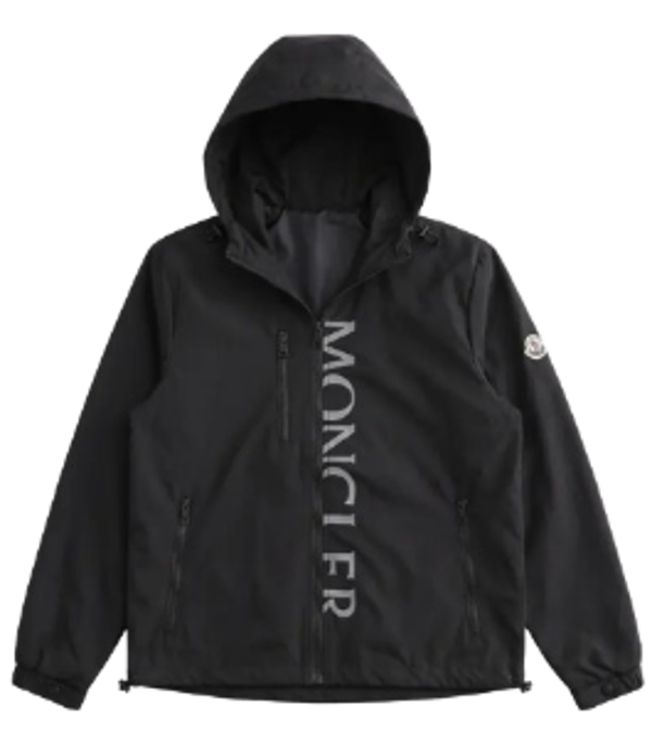Grey Hooded Windbreaker Jacket with Zipper MNCLR