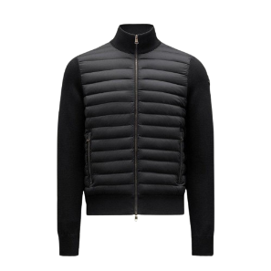 Moncler Padded Crêpe Cotton Zip-Up Cardigan Org.