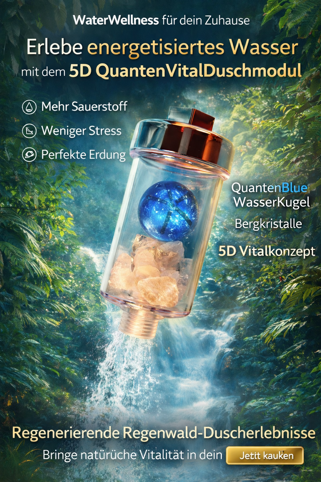 5D QuantenVitalDuschModul Blue Water