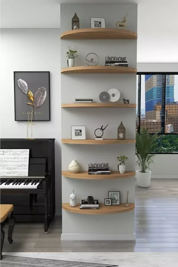 Etagères murales en bois 6pcs