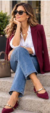 Burgundy Pointed Flat