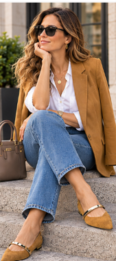 Tan Pointed Flat