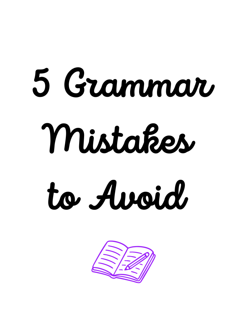 Cover for 5 Grammar Mistakes to Avoid free PDF