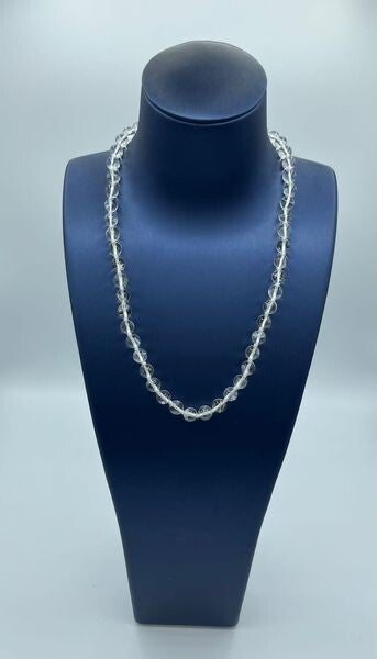 Bergkristallkette geknotet 50 cm Länge 8 mm Ø