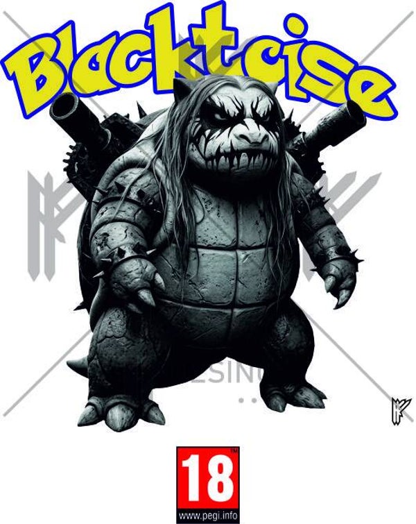 URBAN T-SHIRT POKEMON - BLACK METAL