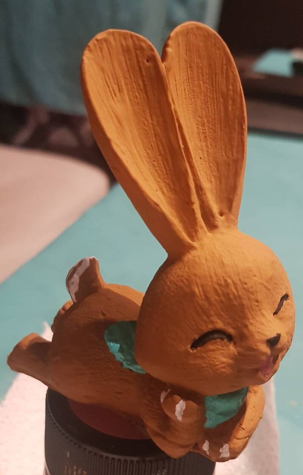 Hasenwachsfigur 1