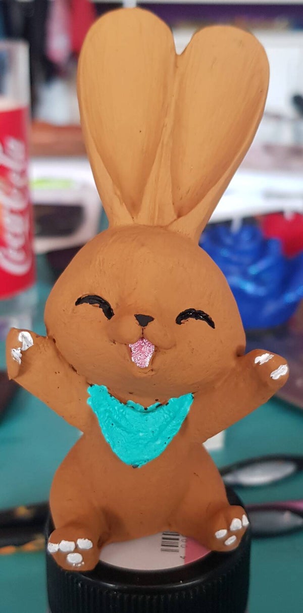 Hasenwachsfigur 4