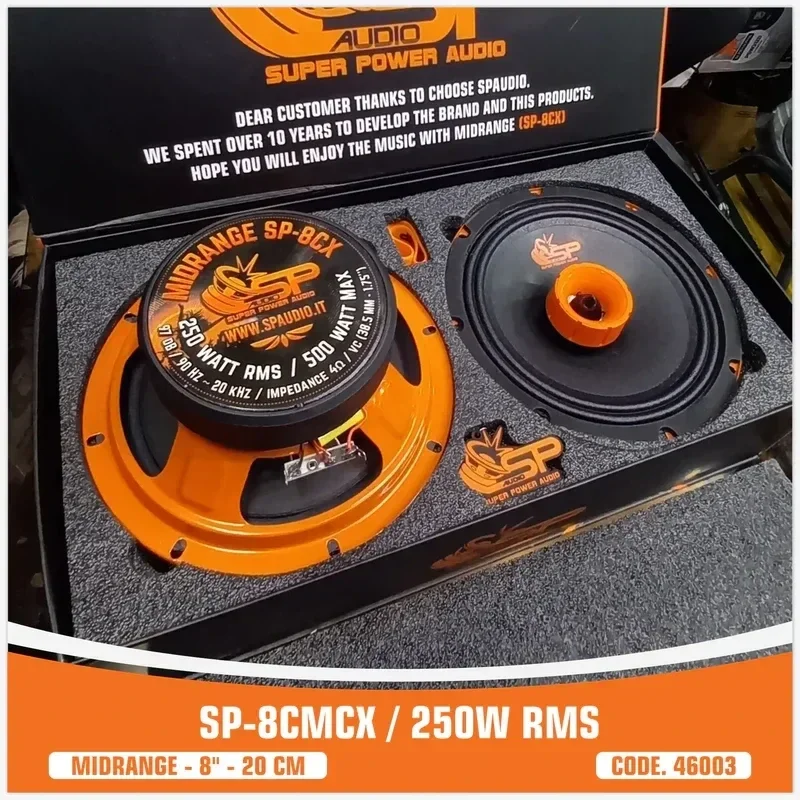SP8CM CX COAXIAL MIDRANGE WITH TWEETER 250W RMS