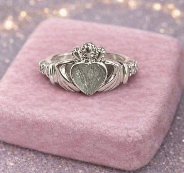 Sterling Silver Claddagh Memorial Ashes Ring