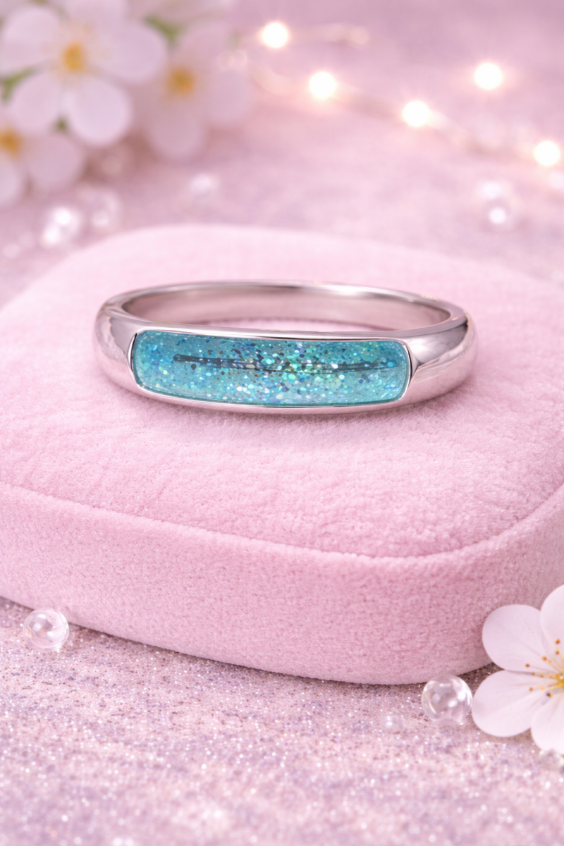 Men’s sterling silver ashes ring handmade in Wales