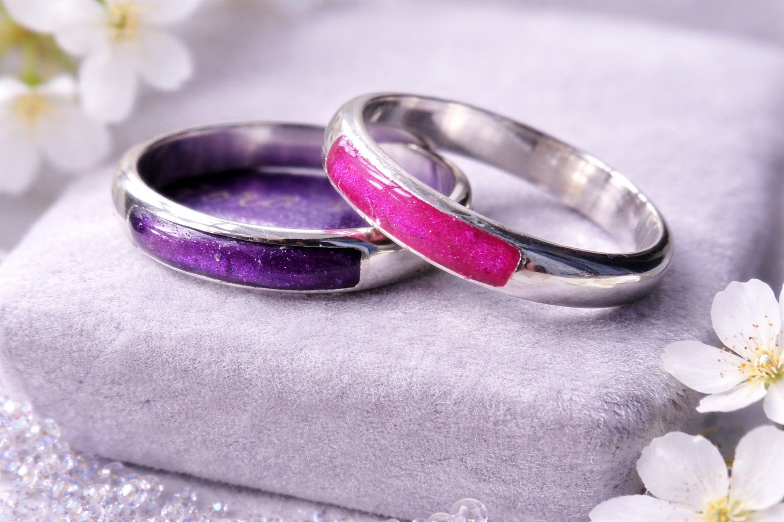 Sterling Silver Ladies Memorial Ashes Channel Ring